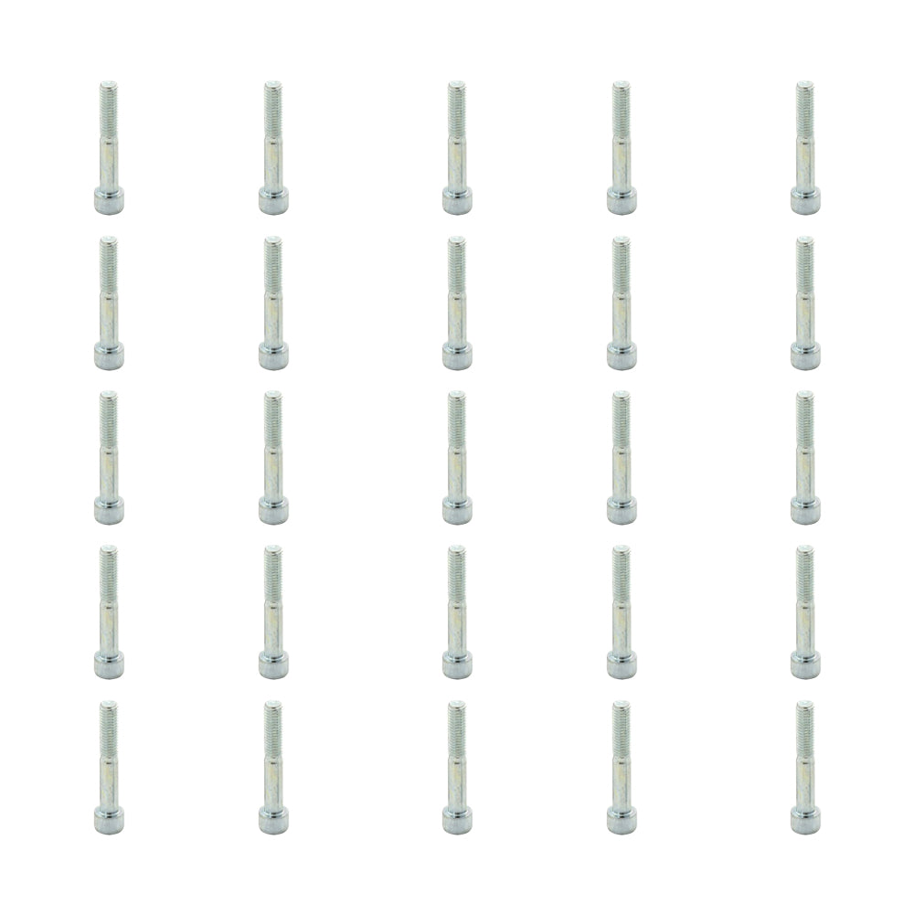 25 Pcs Head Cap Allen Screws M8x50mm Thread Pitch 1.25mm Zinc Plated Workshop