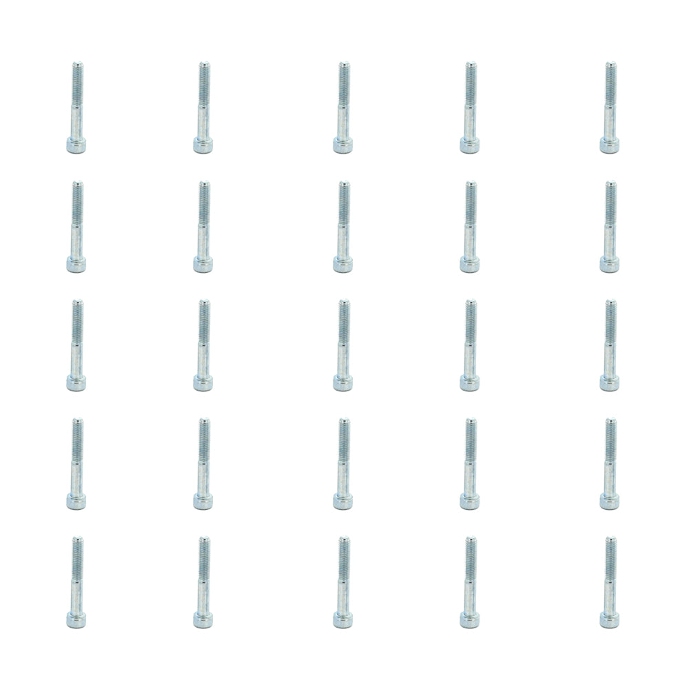 25 Pcs Head Cap Allen Screws M8x55mm Zinc Plated Motorcycle Industry Workshop