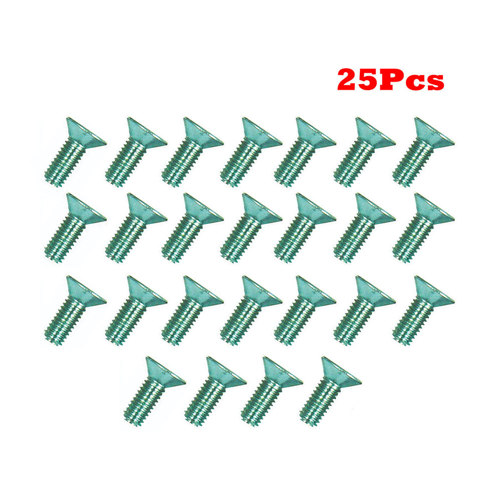 25 Pieces Universal Countersunk Screws Flat Head M6 x 15mm Fixing Component
