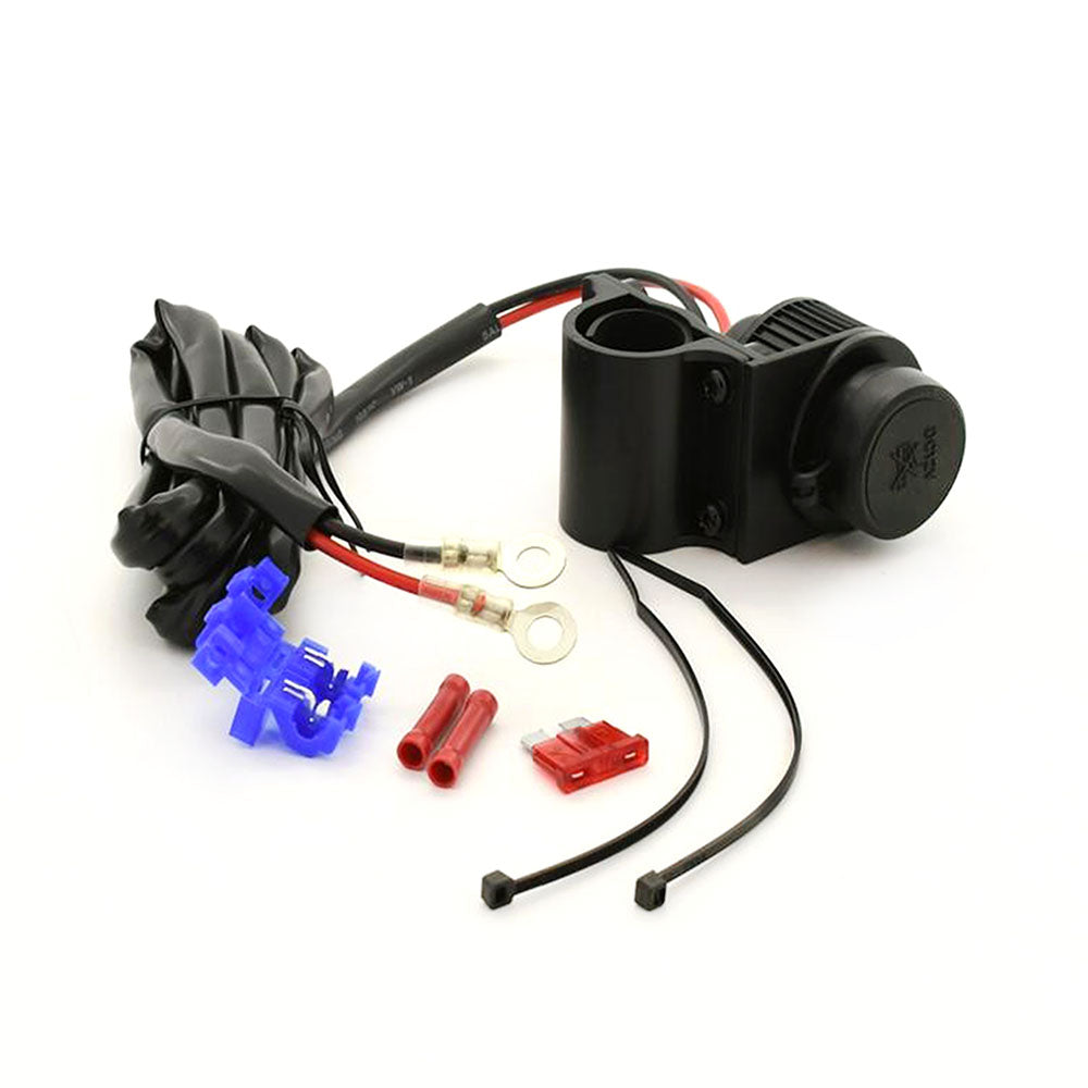 Universal All Weather Motorcycle 12V Power Socket With Handlebar Mount Boot