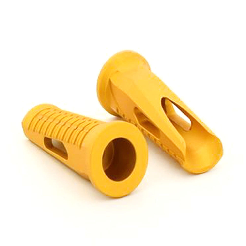 Pair Motorcycle Bike ATV Footrests Foot Pegs ID 18mm OD 32mm Pedals Golden