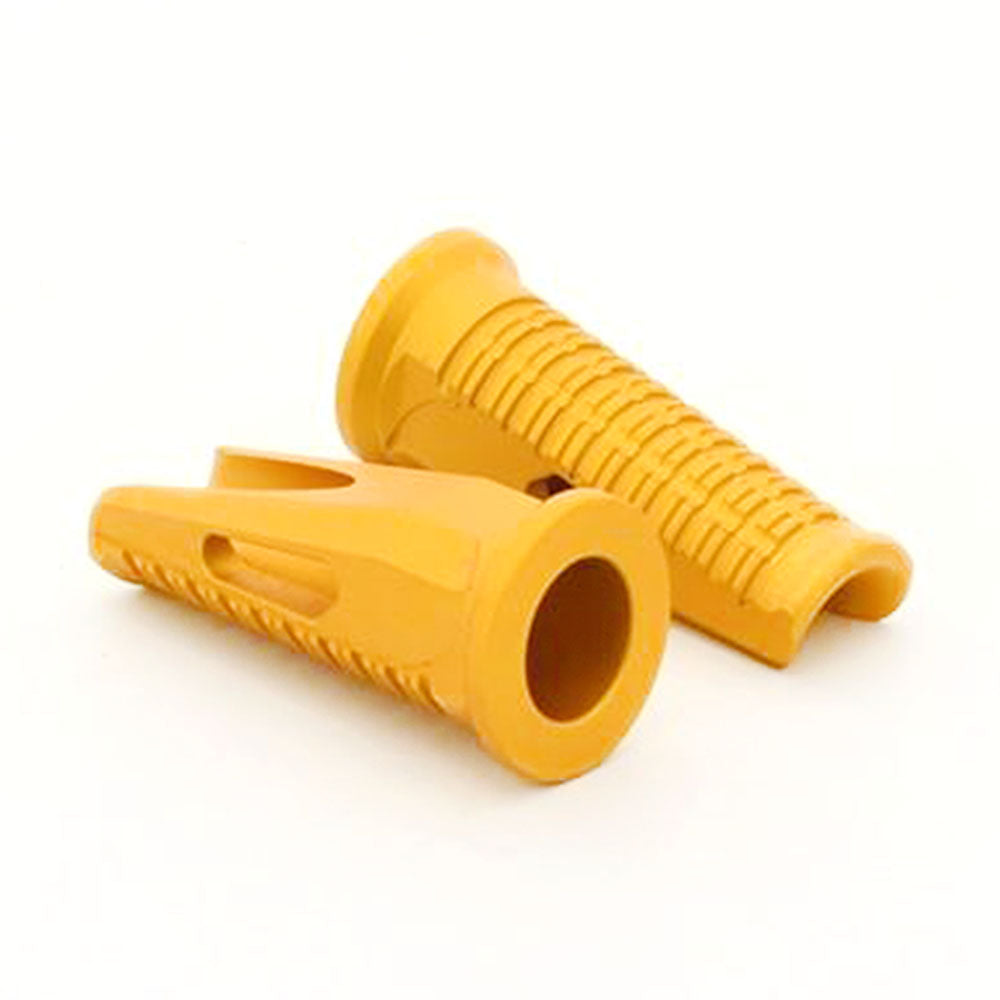 Pair Motorcycle Bike ATV Footrests Foot Pegs ID 18mm OD 32mm Pedals Golden