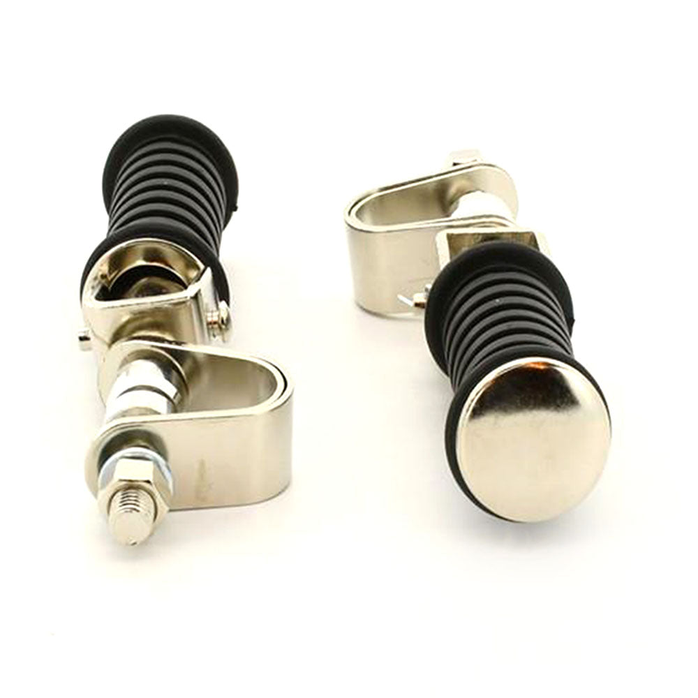 Pair of Universal Motorcycle Bike 10mm Screw Motorbike Folding Type Footpeg Rear