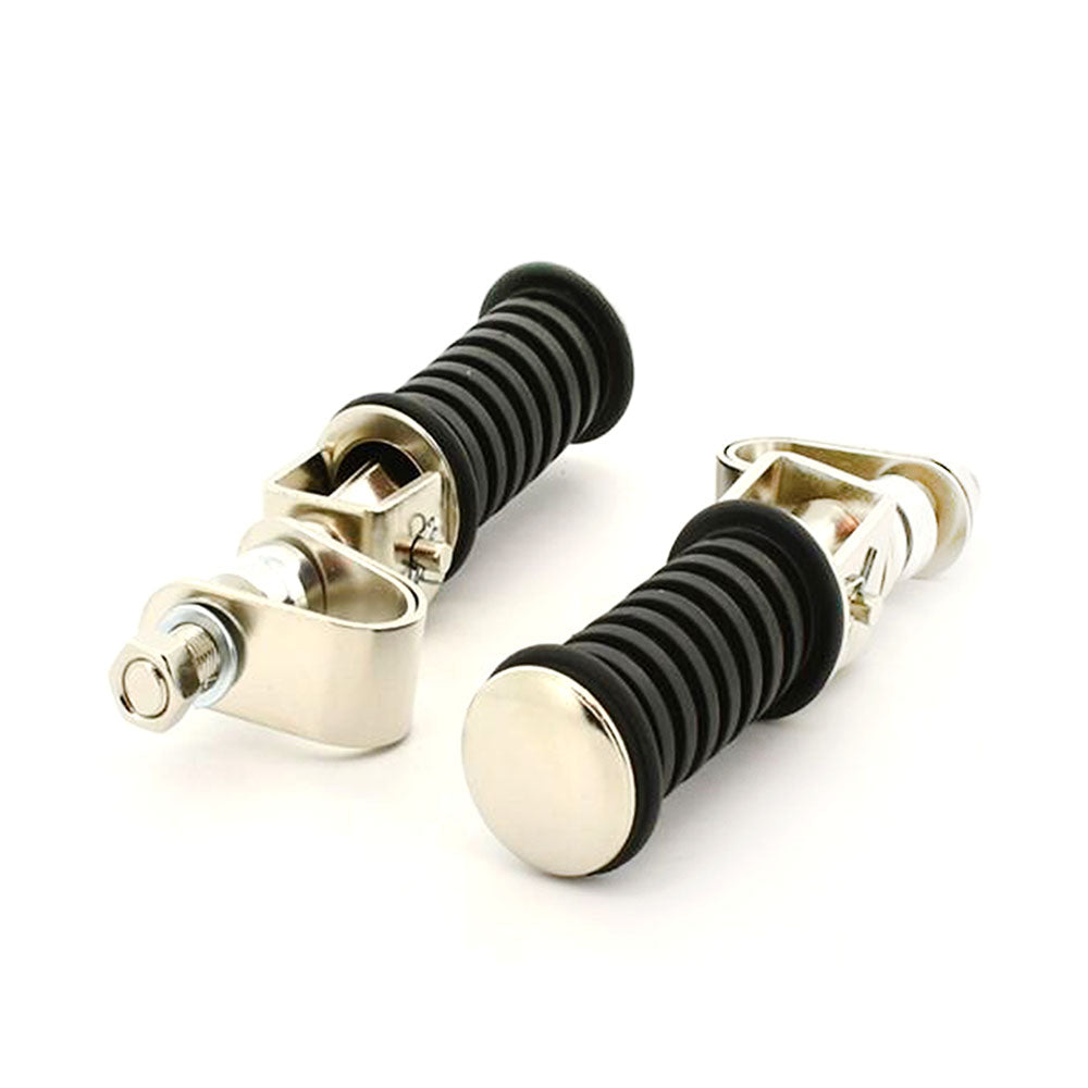 Pair of Universal Motorcycle Bike 10mm Screw Motorbike Folding Type Footpeg Rear