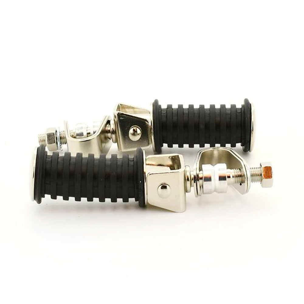 Pair of Universal Motorcycle Bike 10mm Screw Motorbike Folding Type Footpeg Rear
