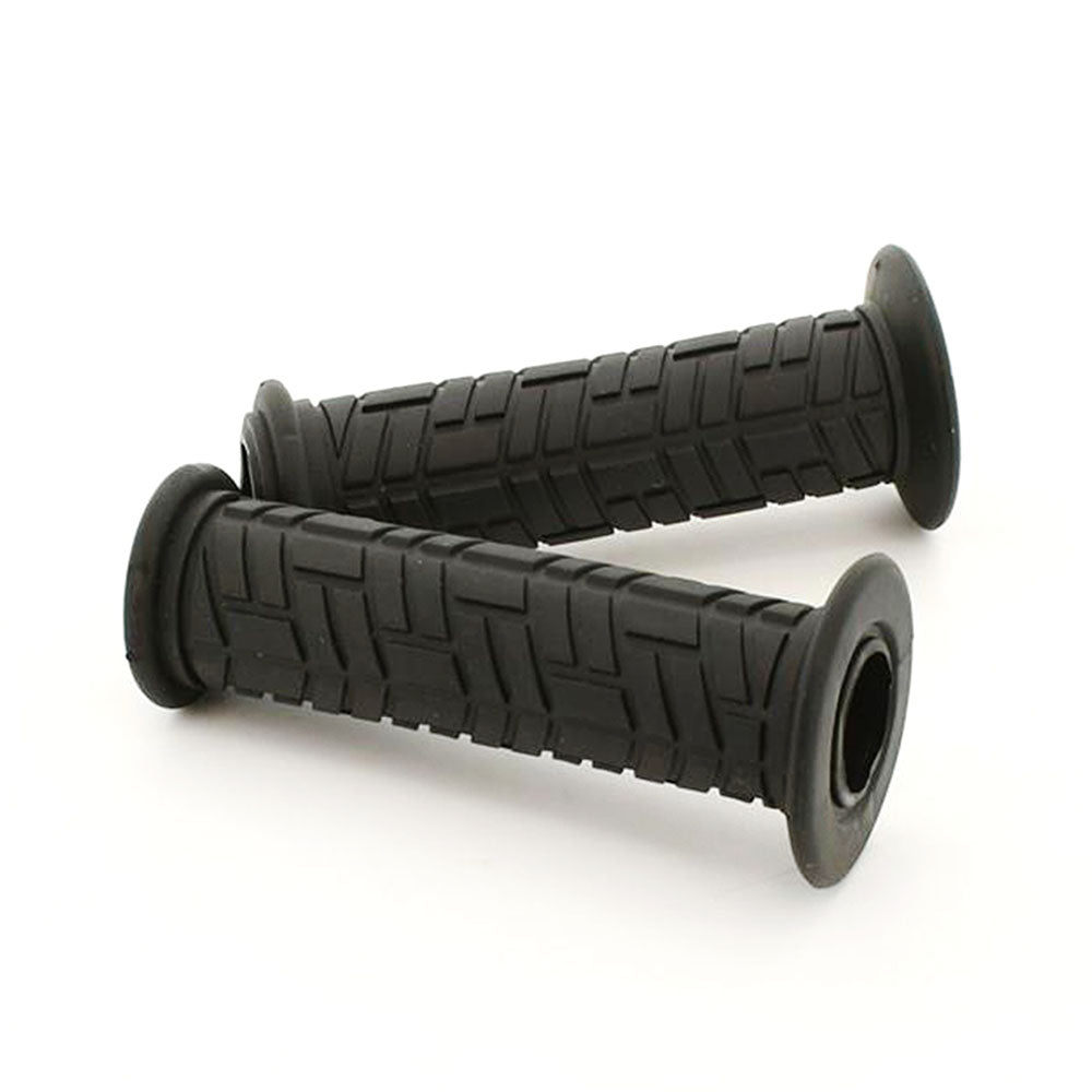 Pair 7/8" 22mm Open end diagonal grips Rubber 132mm Long Motorcycle Superbike