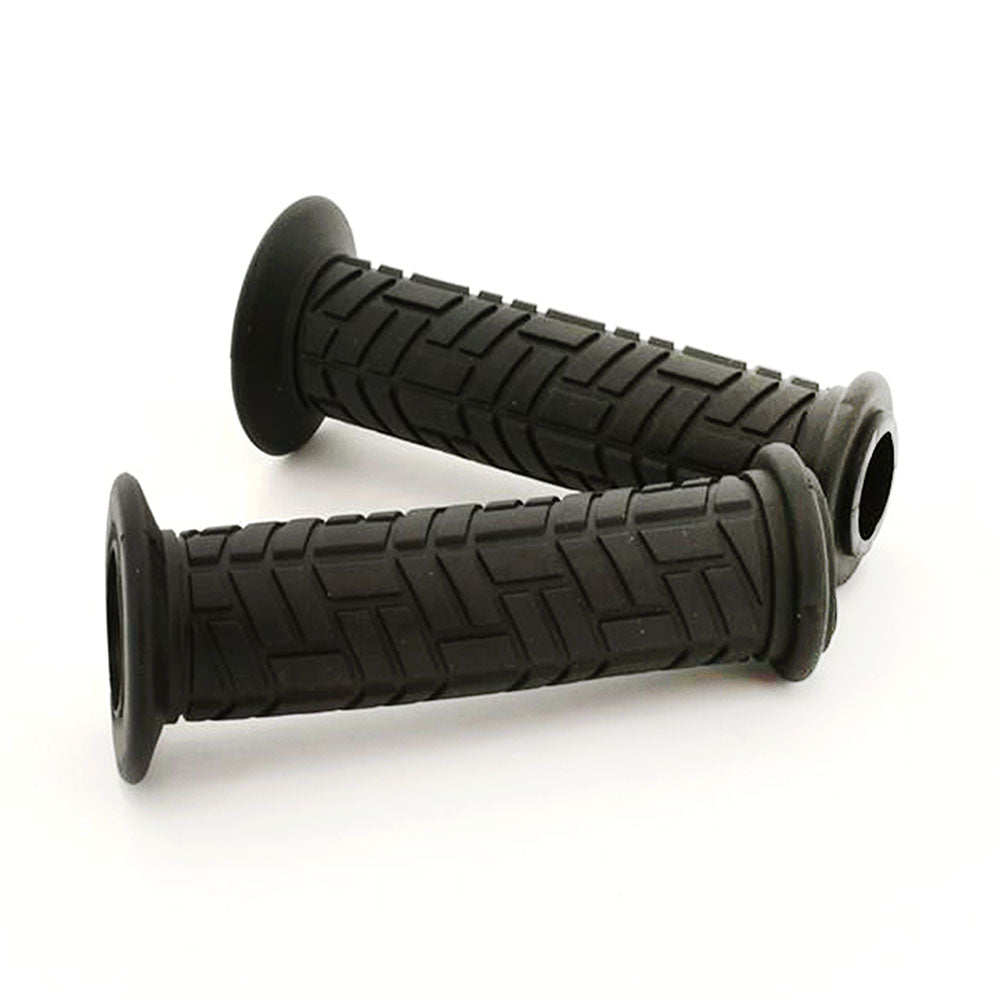 Pair 7/8" 22mm Open end diagonal grips Rubber 132mm Long Motorcycle Superbike