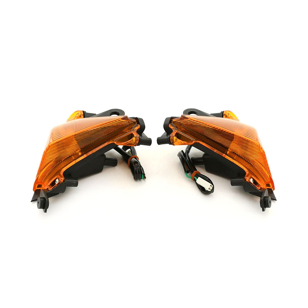 Pair Motorcycle Front Indicator Fit Kawasaki ZX10R ZX1000