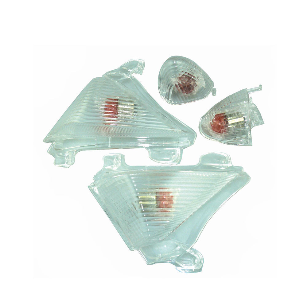 Front + Rear Motorcycle Clear Lens Kit For KAWASAKI ZX10R ZX1000 2004 2005