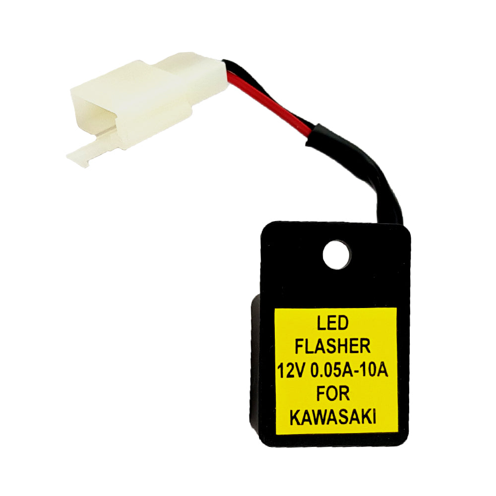 2 Pin Led Indicator Flasher Relay 0.05A-10A 12V Plug Fit Kawasaki ZX-12R ZX-6RR ZX1200 ZR-7