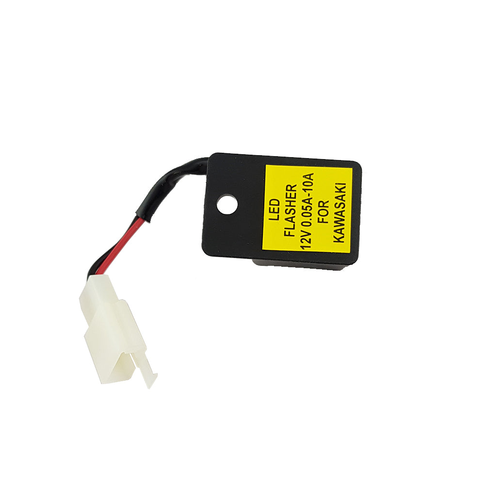 2 Pin Led Indicator Flasher Relay 0.05A-10A 12V Plug Fit Kawasaki ZX-12R ZX-6RR ZX1200 ZR-7