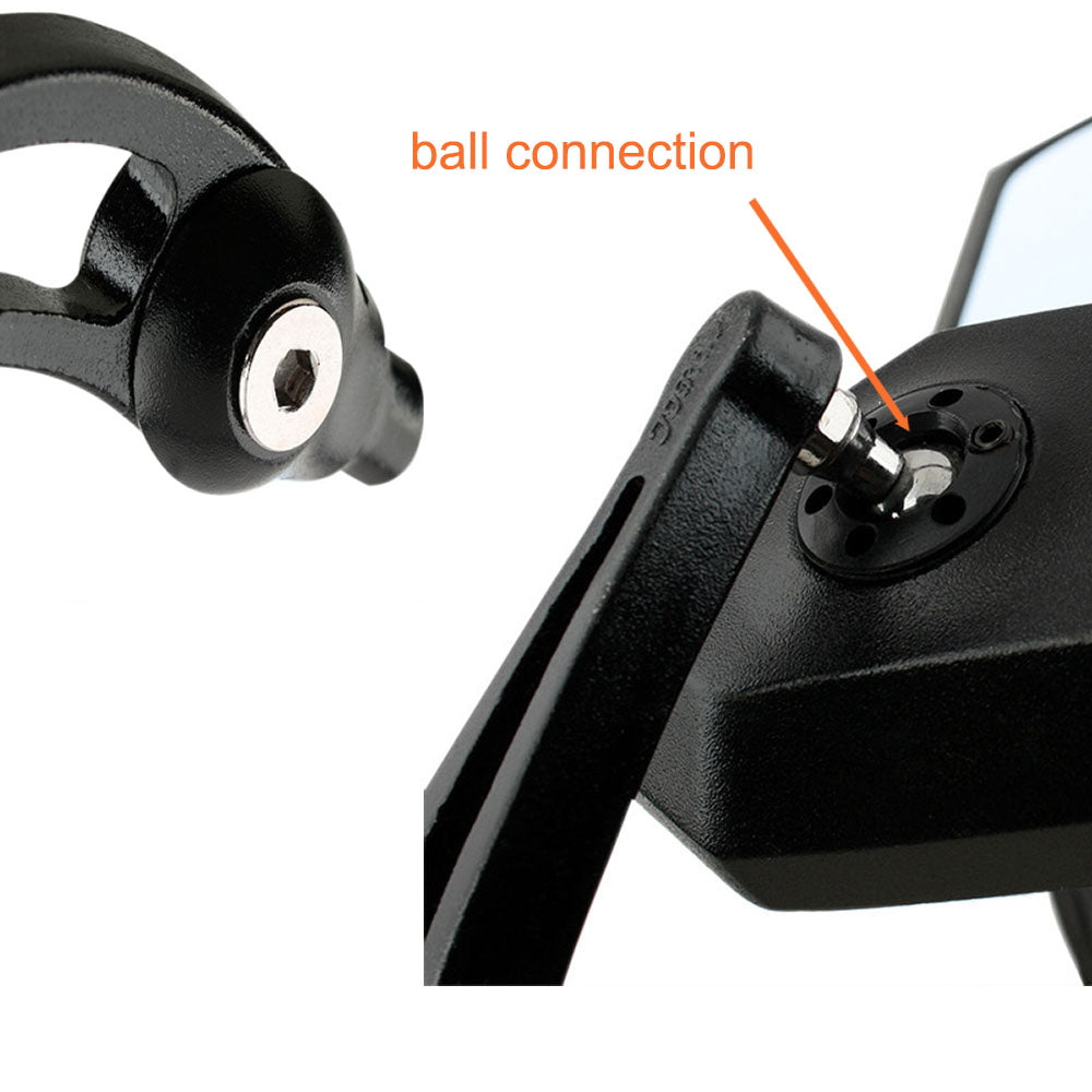 Full Aluminum Alloy Motorcycle Anti-Glare Rearview Adjustable Mirrors 8 &10mm Thread