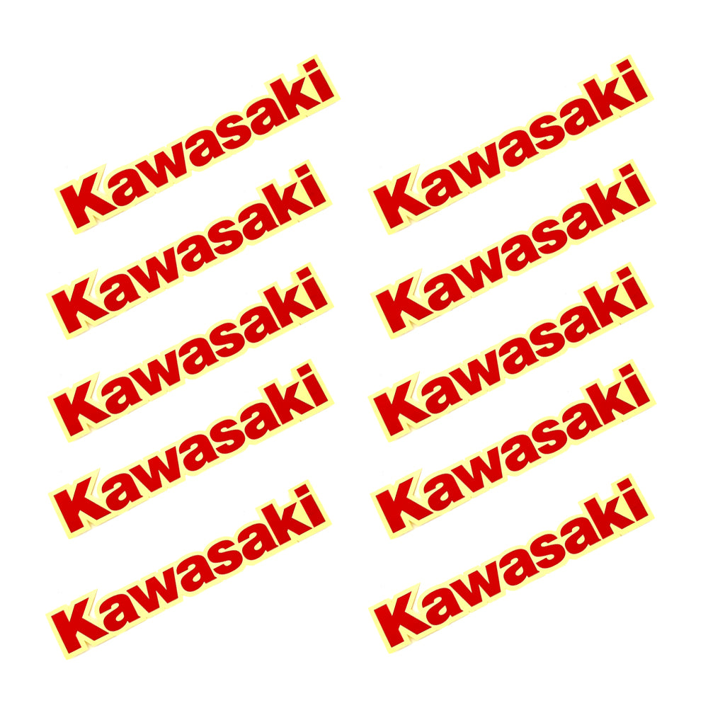 10Pcs 240 x 42mm Fit Kawasaki Red Fork Swingarm Fender Sticker Motorbike