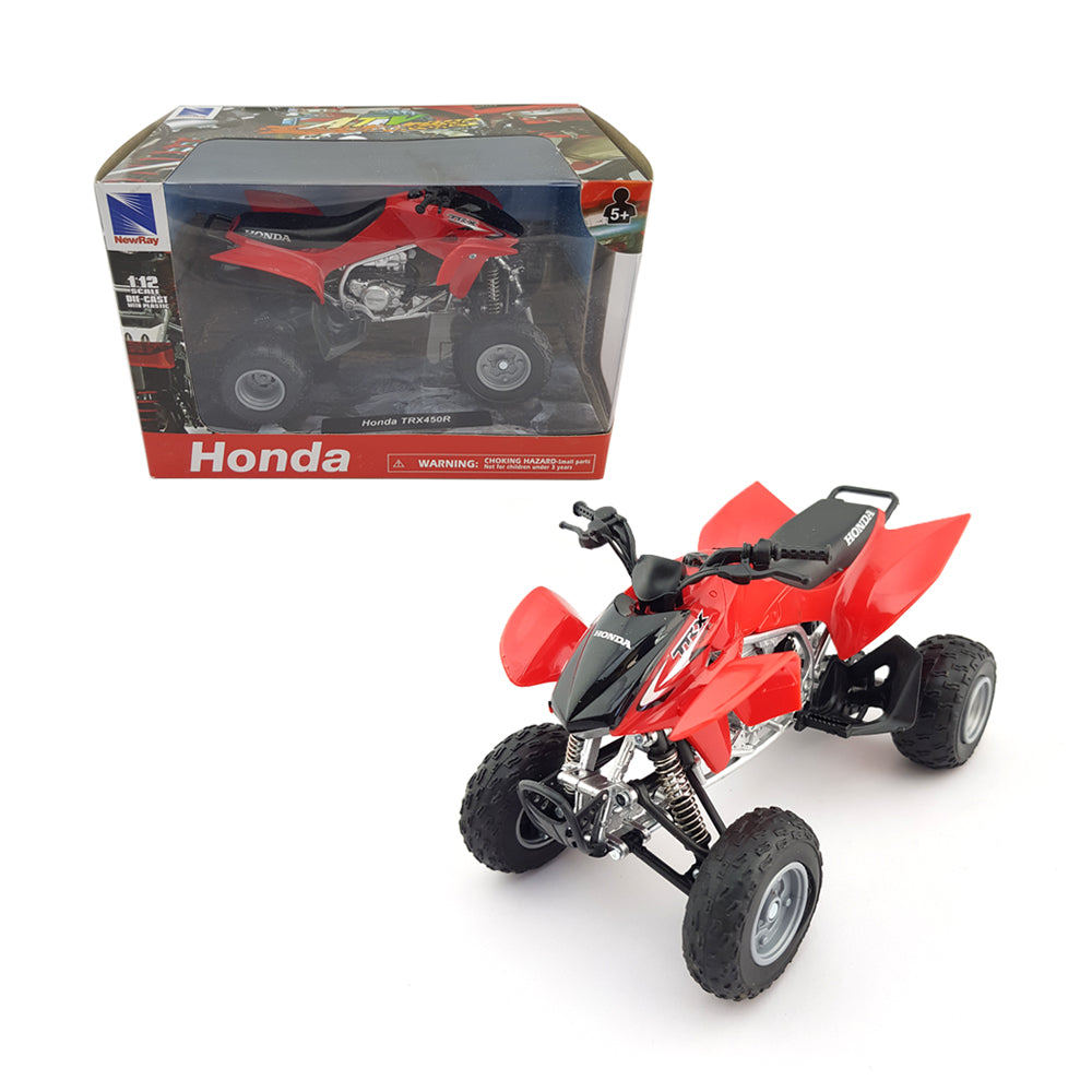 NewRay Licensed 1:12 Scale Honda TRX450R Quad Bike 2009 Motorbike Diecast Model