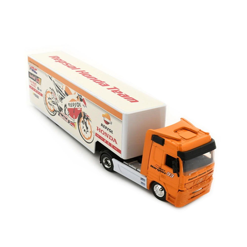 NewRay Licensed 1:43 Scale Mercedes Honda Repsol Team Truck Diecast Model Toy Collection