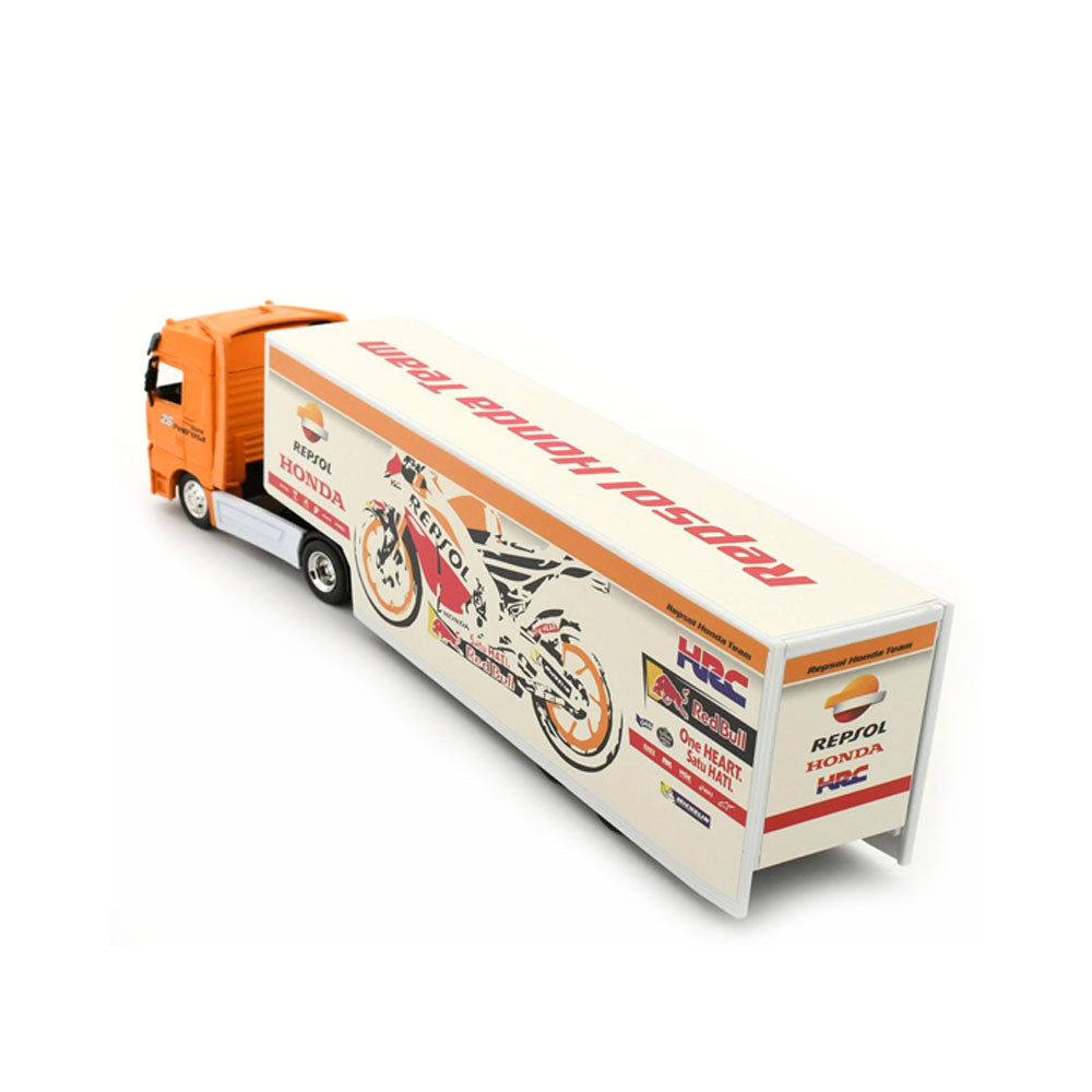 NewRay Licensed 1:43 Scale Mercedes Honda Repsol Team Truck Diecast Model Toy Collection
