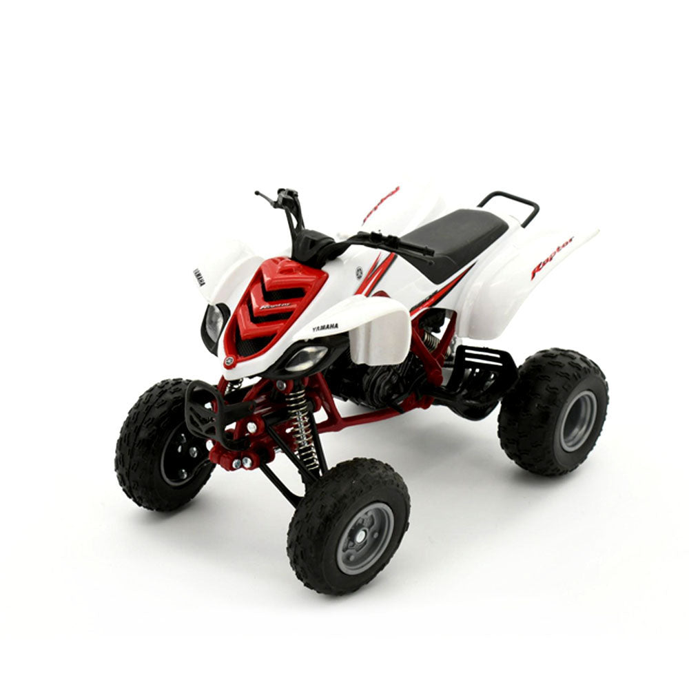 Newray Licensed 1:12 Scale Yamaha Raptor 660R White ATV Model 4 Wheel Model