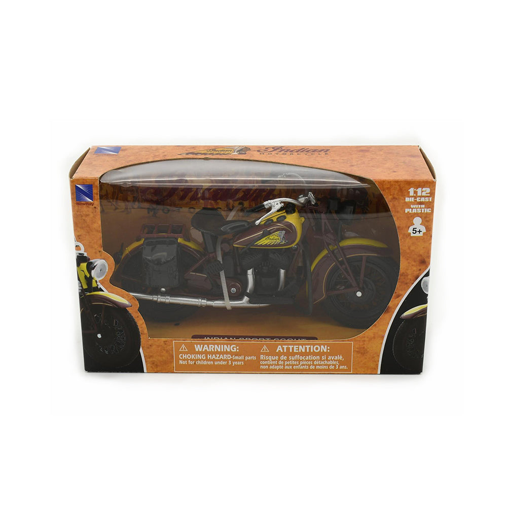 NewRay Licensed 1:12 Scale Indian Sport Scout 1934 Motorcycle Diecast Collection