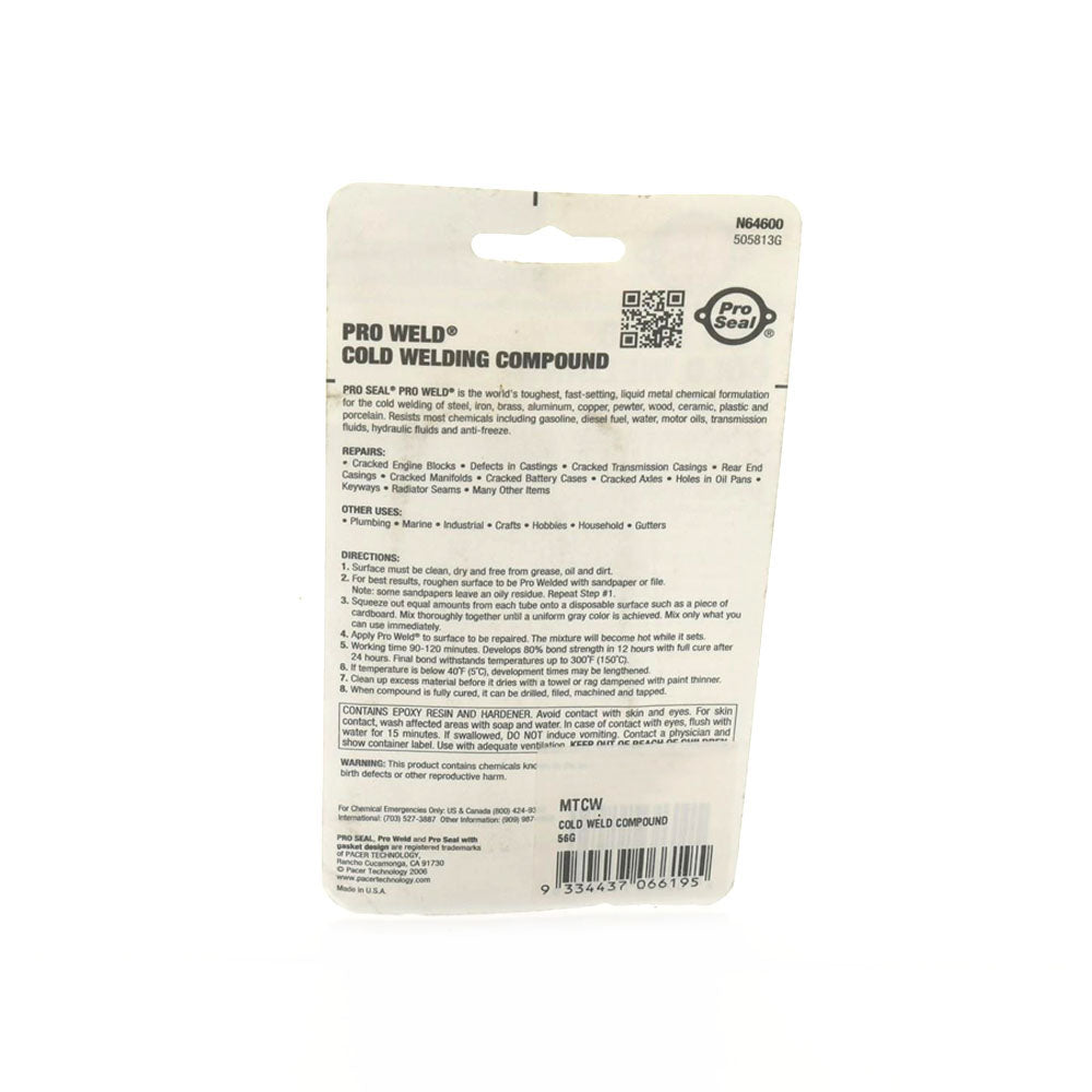2x28 Tubes Pro Seal N64600 Cold Weld Bonding Compound Content 56G Made In USA