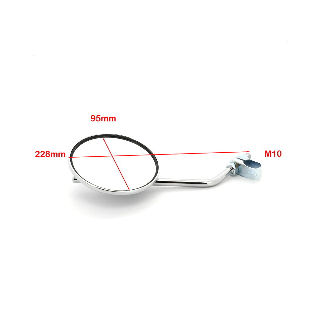 Long Stem Rearview Mirror Rh Or Lh 7/8" Clamp-On Fit Yamaha YDS3C YDS3 YM1 YM1S