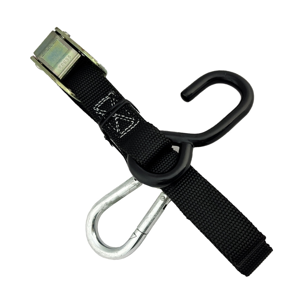 Motorcycle Motocross Dirt Bike 25mm Black Soft Hook Tie Down Straps