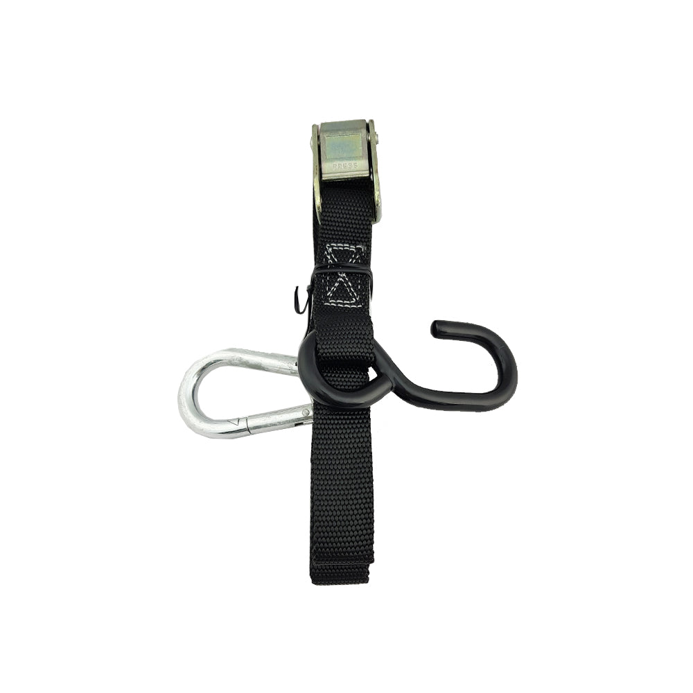Motorcycle Motocross Dirt Bike 25mm Black Soft Hook Tie Down Straps