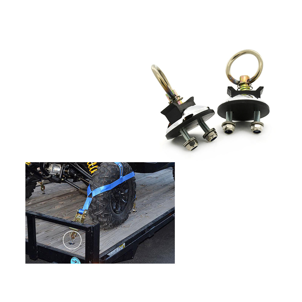 2X Motorbike Snowmobiles Motocross Ramps Tie Down Anchor Removable Stud Ring Kit
