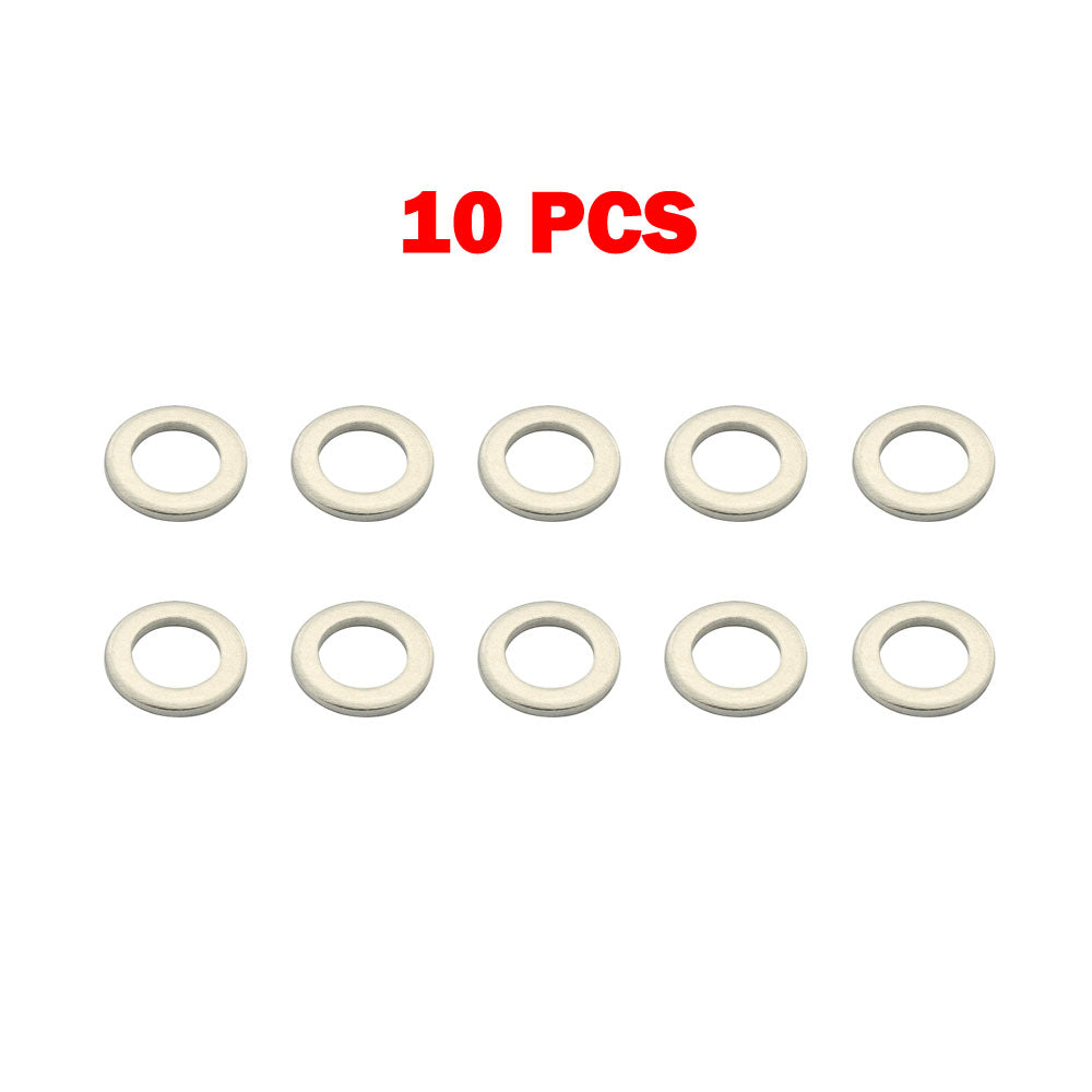 10 Pieces 12.5mm x 19.5mm x 2mm Oil Drain Sump Plug Aluminium Alloy Washer