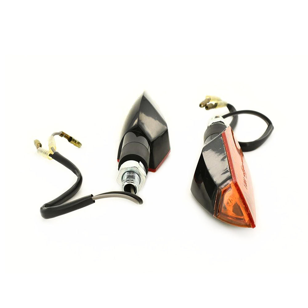 Motorcycle Super Vista LED Indicator Black (PR) Thread 10mm X 20mm