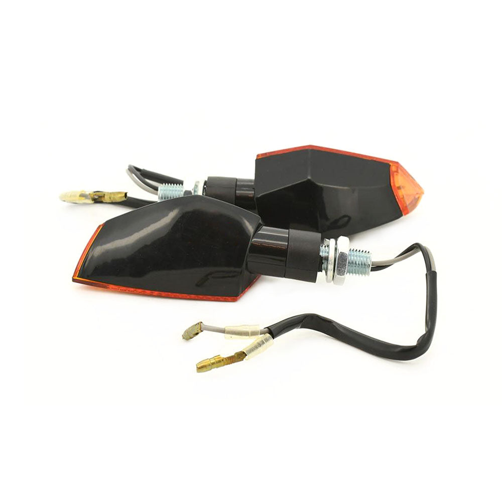 Motorcycle Super Vista LED Indicator Black (PR) Thread 10mm X 20mm