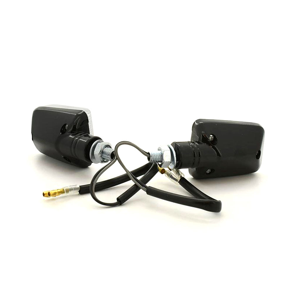 Pair Black Universal Turn Small Indicator With Clear Lens (PR) For Motorcycle