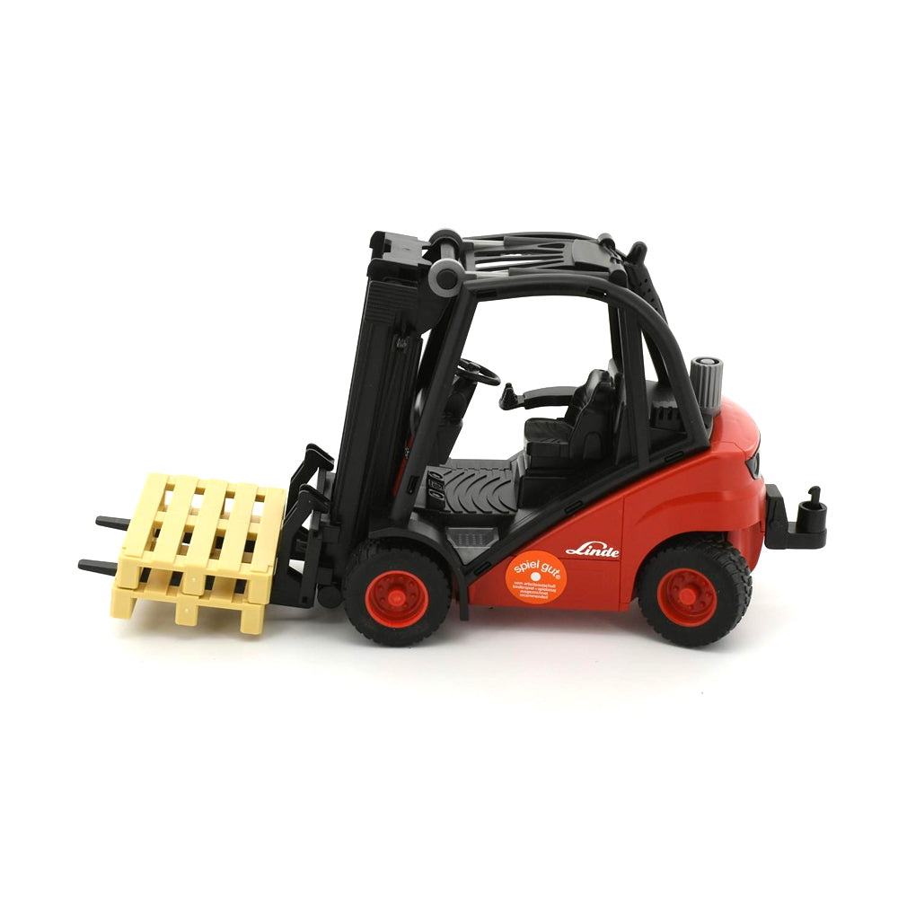 Bruder Licensed 1:16 Scale Linde Fork Lift H30D Red With 2 Pallets