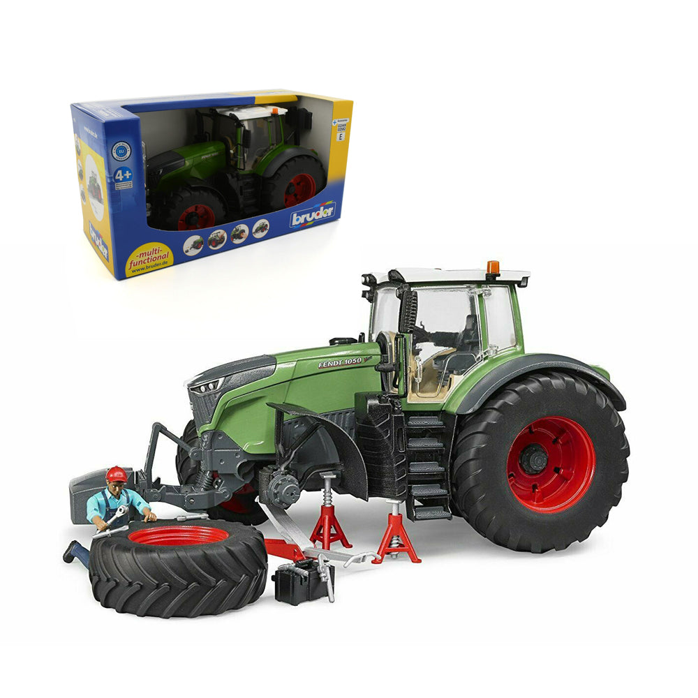Bruder Licensed 1:16 Scale Fendt 1050 Vario With Mechanic & Garage Equipment