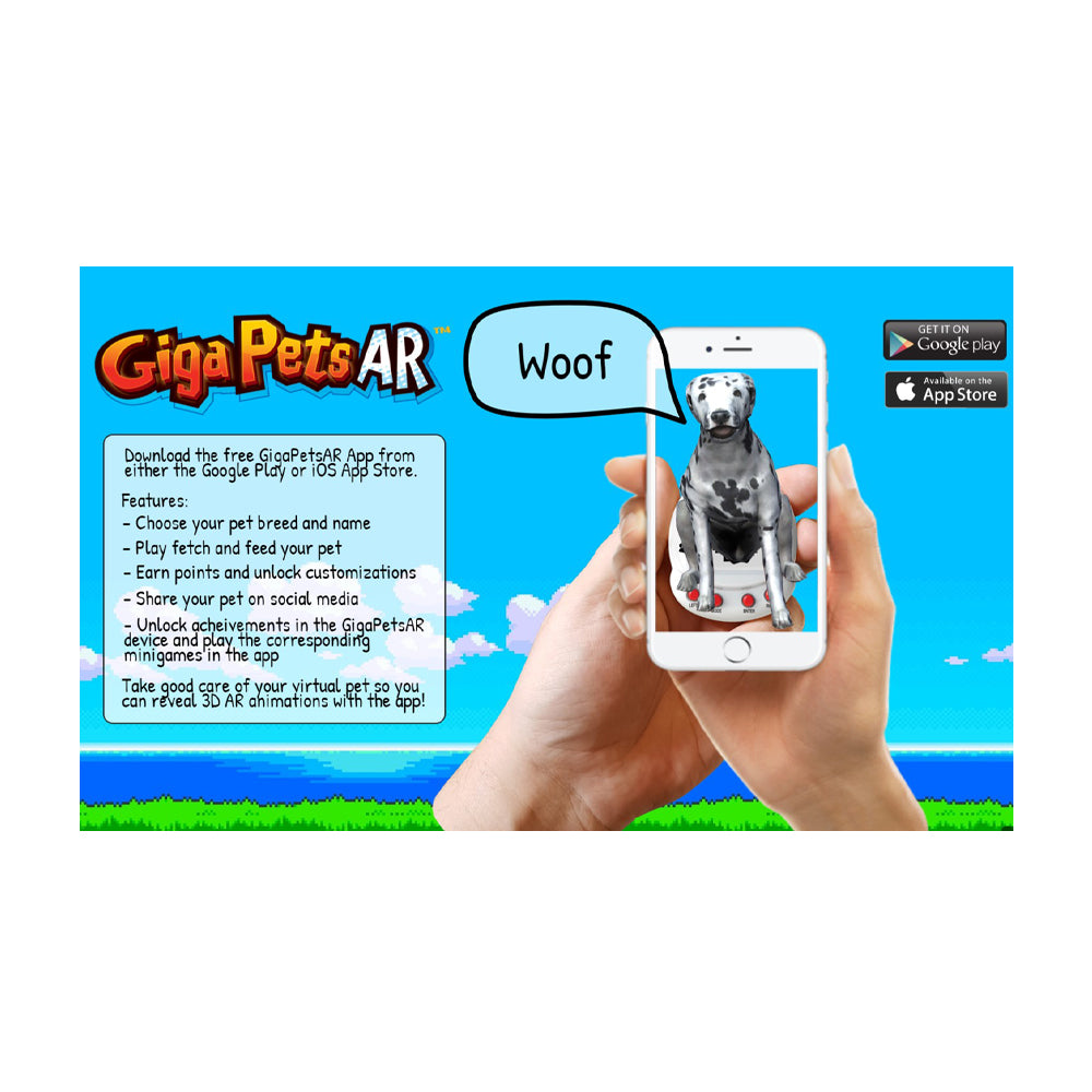 Licensed Giga Pets AR 3D Puppy Dog Virtual Pet for Smartphones IOS Android Phone