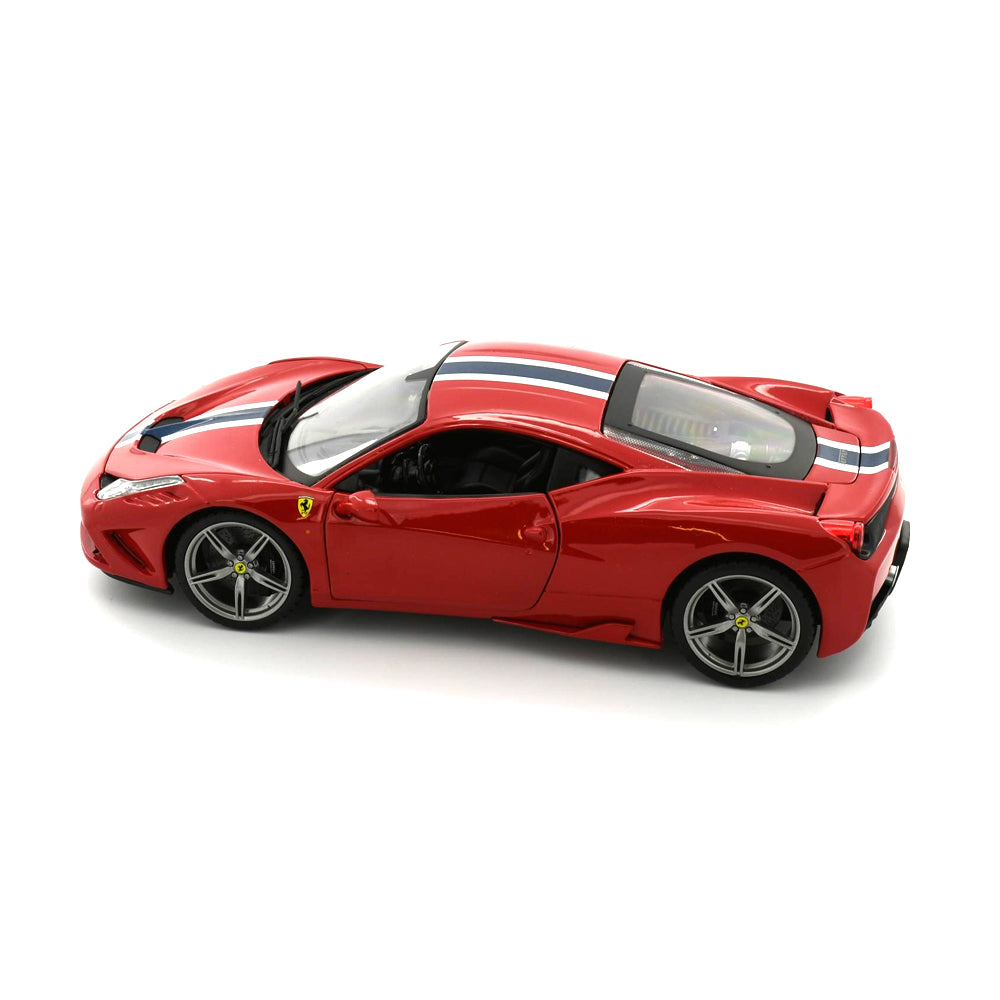 Bburago Licensed 1:18 Scale Ferrari Race&Play 458 Speciale Red Ferrari Diecast Model Car