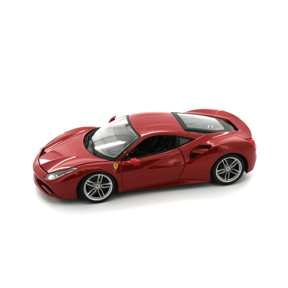 Bburago Licensed 1:18 Scale Ferrari Race&Play 488 GTB Red Ferrari Diecast Model Car