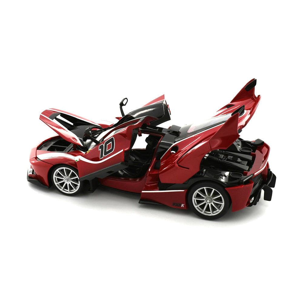 Bburago Licensed 1:18 Scale Ferrari Race&Play FXX-K #10 Red Ferrari Diecast Model Car