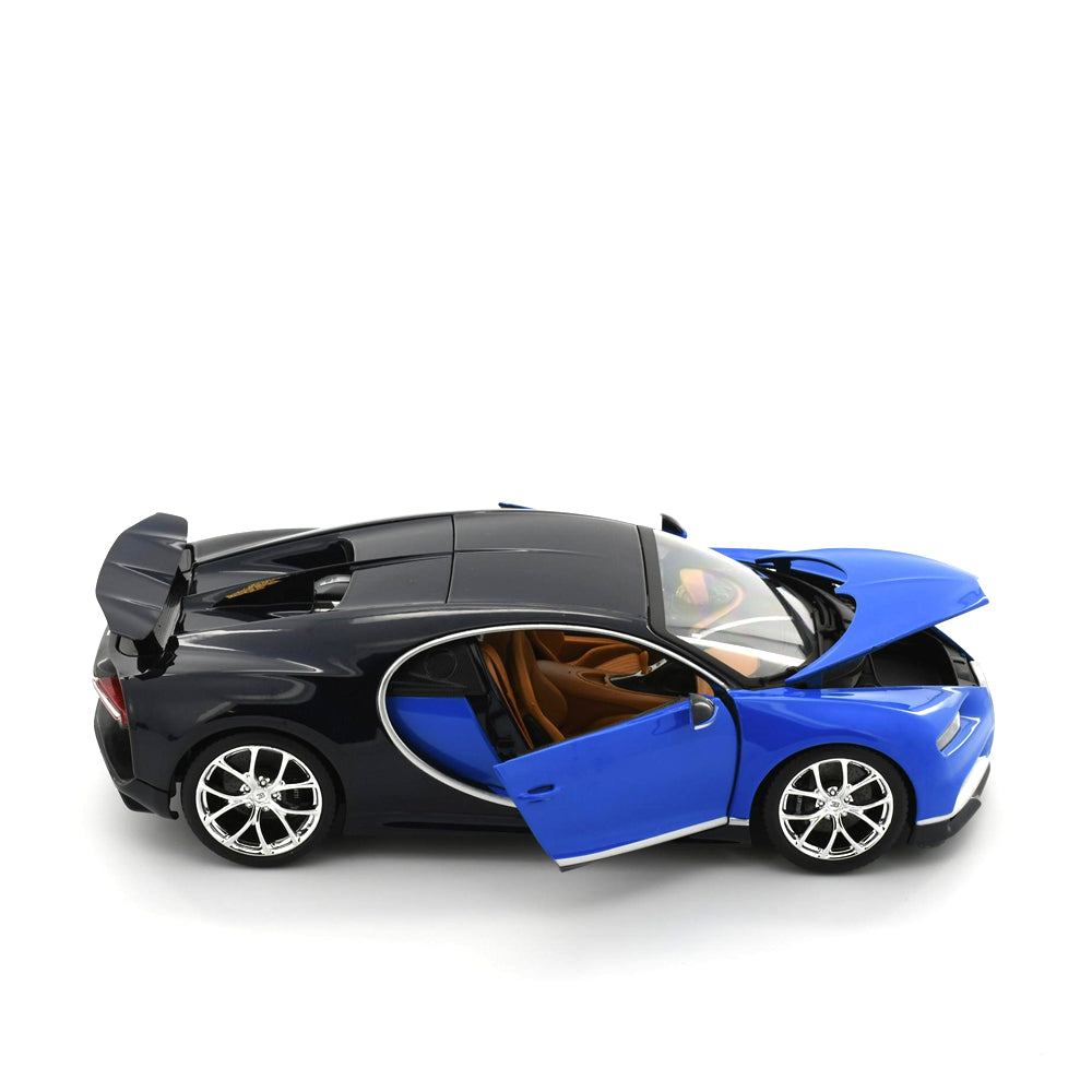 Bburago Licensed 1:18 Scale 2017 Bugatti Chiron Diecast Model Car Blue