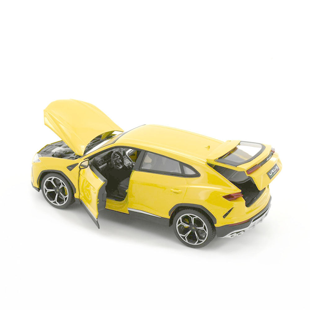 Bburago Licensed 1:18 Scale 2018 Lamborghini Urus SUV Diecast Model Car Metallic Yellow