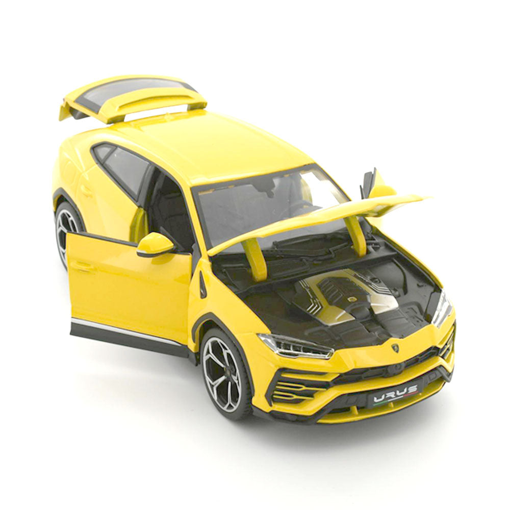 Bburago Licensed 1:18 Scale 2018 Lamborghini Urus SUV Diecast Model Car Metallic Yellow