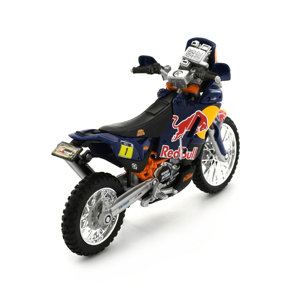 Bburago Licensed 1:18 Scale KTM 450 Dakar Rally - Red Bull #1 Motorbike Diecast Model