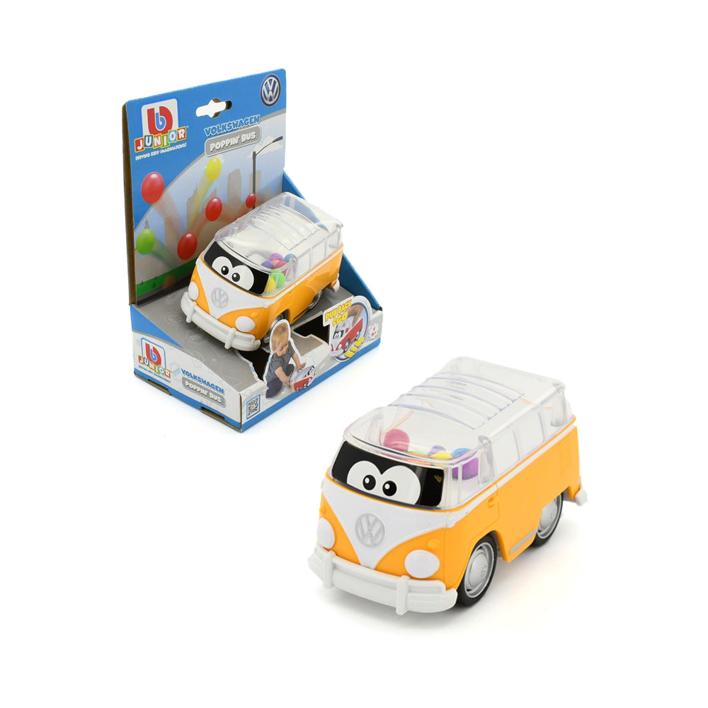 Bb Junior Licensed Volkswagen Samba Poppin' Bus-Yellow Baby Kids Model Toy 9 Month+
