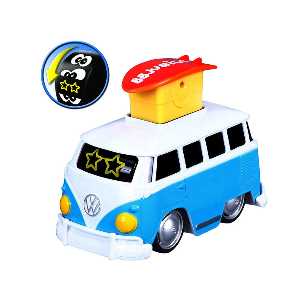 Bb Junior Licensed Volkswagen Samba Press & Go Blue Baby Kids Model Toy 9m+