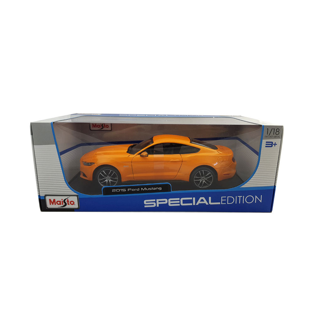 Maisto Licensed 1:18 Scale Ford Mustang Coupe 2015 Diecast Model Car Orange