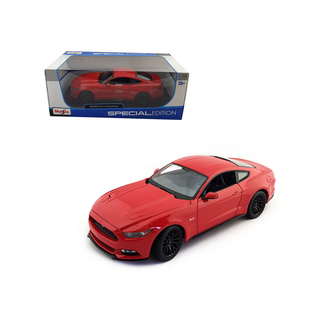 Maisto Licensed 1:18 Scale Ford Mustang Coupe 2015 Diecast Model Car Red