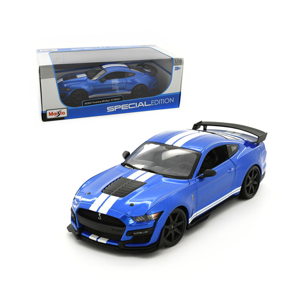 Maisto Licensed Special Edition 1:18 Scale 2020 Ford Mustang Shelby GT 500 Blue