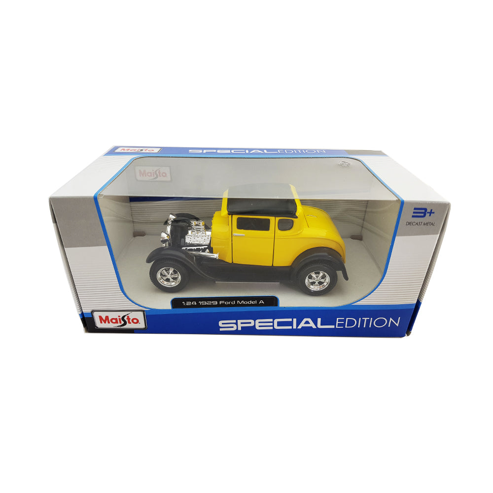 Maisto Licensed 1:24 Scale 1929 Ford Model A Diecast Model Car Yellow