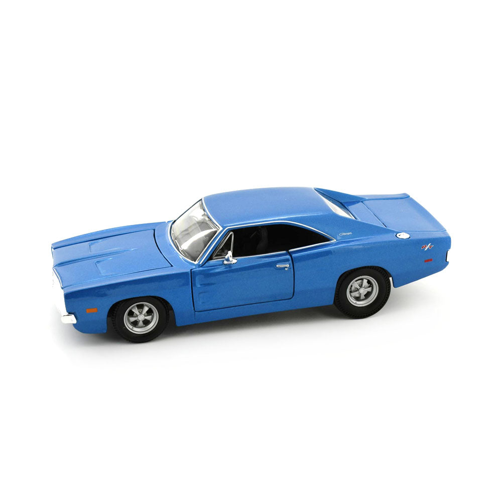 Maisto Licensed 1:25 Scale 1969 Dodge Charger R/T Blue Diecast Model Toy Car 31256