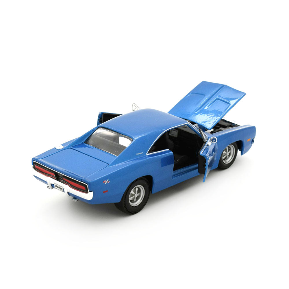 Maisto Licensed 1:25 Scale 1969 Dodge Charger R/T Blue Diecast Model Toy Car 31256