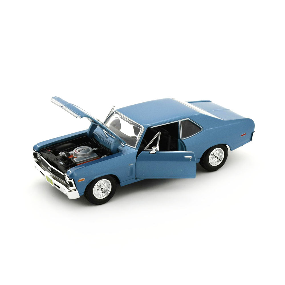 Maisto Licensed 1:24 Scale 1970 Chevrolet Nova SS Coupe Light Blue